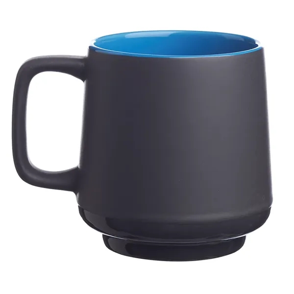 15 oz. ceramic mug with stackable design and matte grey finish.... from ASI 39552 BEL Promo