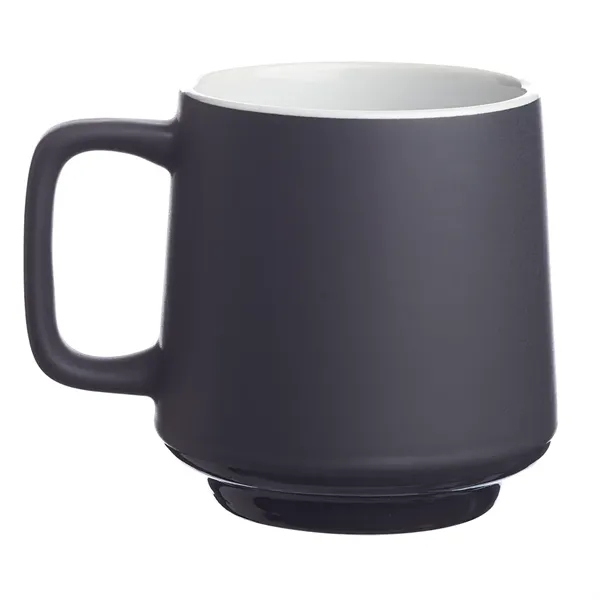 15 oz. ceramic mug with stackable design and matte grey finish.... from ASI 39552 BEL Promo