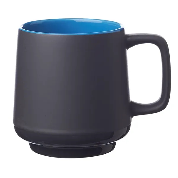 15 oz. ceramic mug with stackable design and matte grey finish.... from ASI 39552 BEL Promo