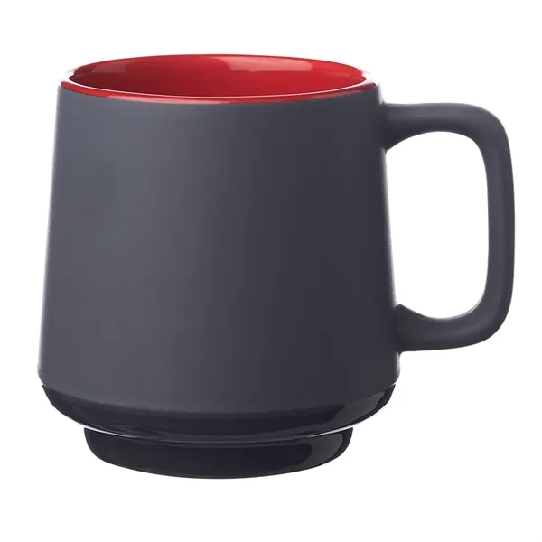 15 oz. ceramic mug with stackable design and matte grey finish.... from ASI 39552 BEL Promo