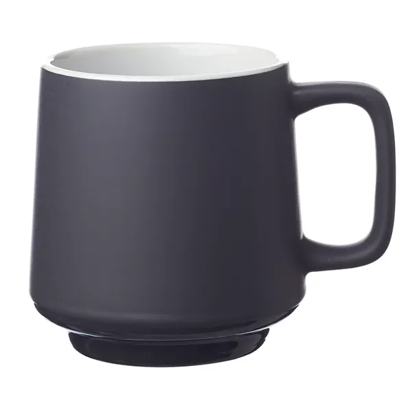 15 oz. ceramic mug with stackable design and matte grey finish.... from ASI 39552 BEL Promo