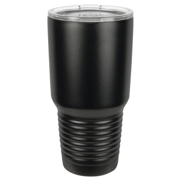 30 oz. stainless steel ringed tumbler with a vacuum sealed, clear-colored... from ASI 74601 Calico