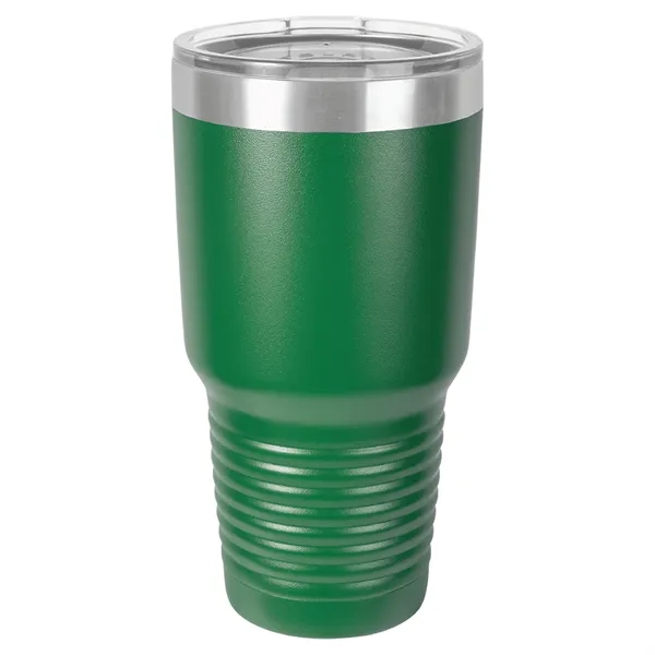 30 oz. stainless steel ringed tumbler with a vacuum sealed, clear-colored... from ASI 74601 Calico