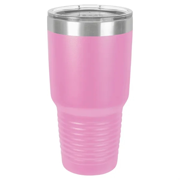 30 oz. stainless steel ringed tumbler with a vacuum sealed, clear-colored... from ASI 74601 Calico