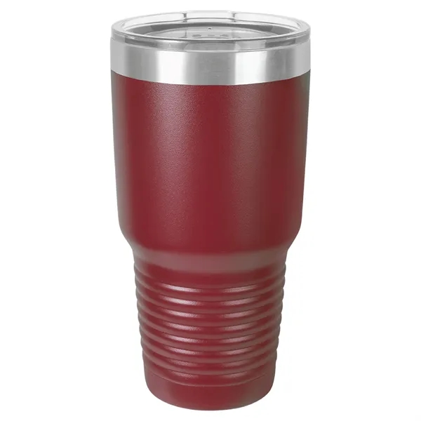 30 oz. stainless steel ringed tumbler with a vacuum sealed, clear-colored... from ASI 74601 Calico