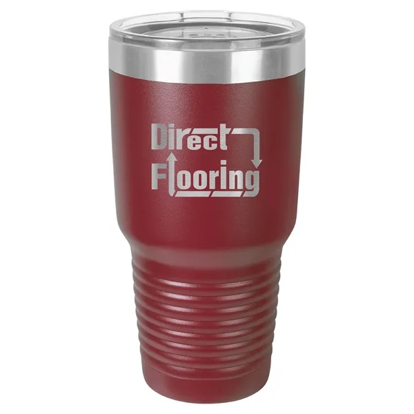 30 oz. stainless steel ringed tumbler with a vacuum sealed, clear-colored... from ASI 74601 Calico