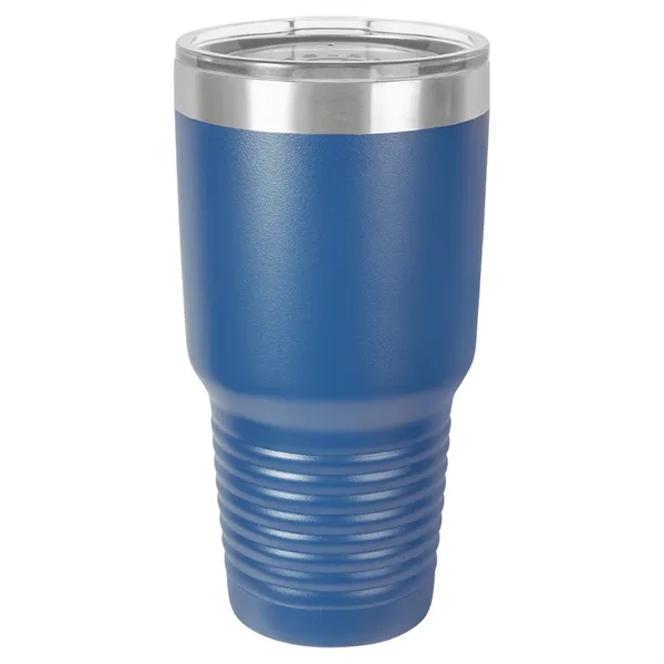 30 oz. stainless steel ringed tumbler with a vacuum sealed, clear-colored... from ASI 74601 Calico