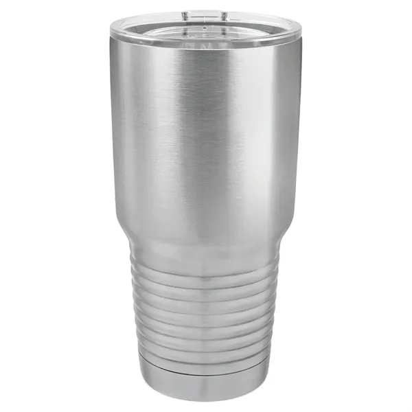 30 oz. stainless steel ringed tumbler with a vacuum sealed, clear-colored... from ASI 74601 Calico