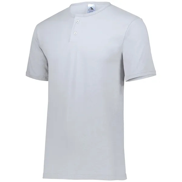 Adult baseball jersey with two-button placket, rib-knit collar, and set-in sleeves.... from ASI 37461 Augusta Sportswear / Augusta Sportswear, Inc. d/b/a Momentec Brands