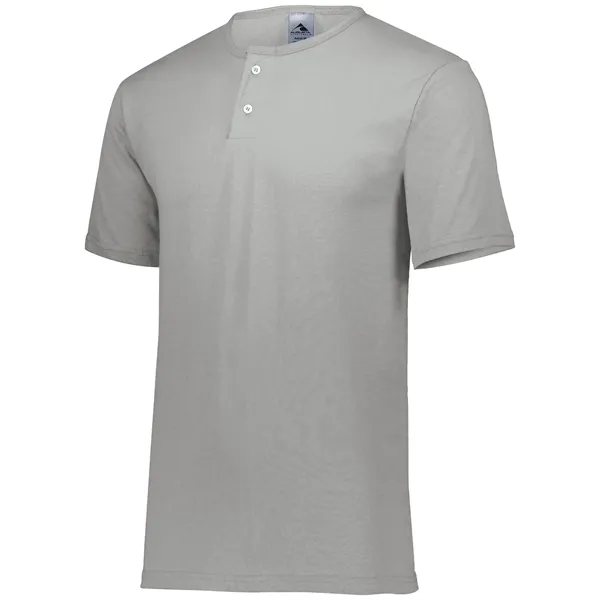 Adult baseball jersey with two-button placket, rib-knit collar, and set-in sleeves.... from ASI 37461 Augusta Sportswear / Augusta Sportswear, Inc. d/b/a Momentec Brands