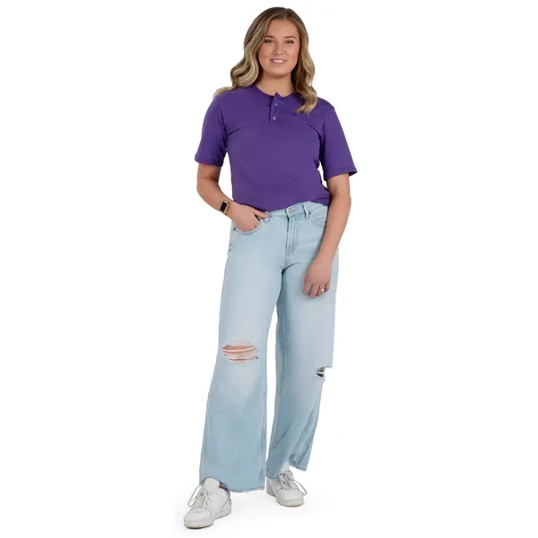 Adult baseball jersey with two-button placket, rib-knit collar, and set-in sleeves.... from ASI 37461 Augusta Sportswear / Augusta Sportswear, Inc. d/b/a Momentec Brands