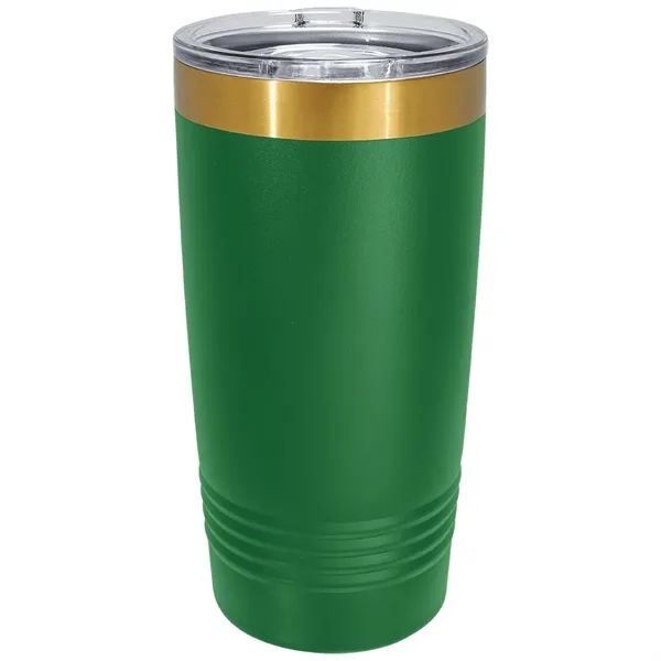 20 oz. stainless steel ringed tumbler with a vacuum sealed, clear-colored... from ASI 74601 Calico