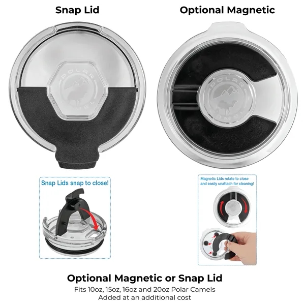 20 oz. stainless steel ringed tumbler with a vacuum sealed, clear-colored... from ASI 74601 Calico