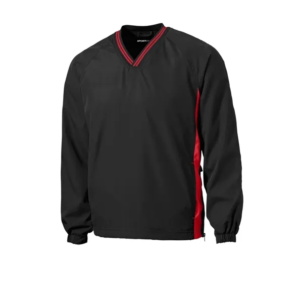 Sport-Tek Tipped V-Neck Raglan Wind Shirt.... from ASI 84863 SanMar