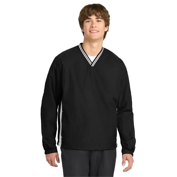 Sport-Tek Tipped V-Neck Raglan Wind Shirt.... from ASI 84863 SanMar