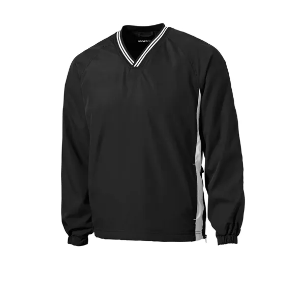 Sport-Tek Tipped V-Neck Raglan Wind Shirt.... from ASI 84863 SanMar