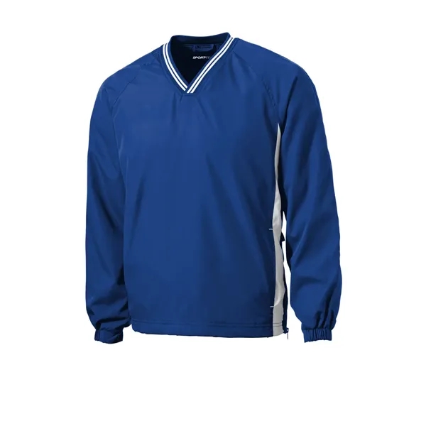 Sport-Tek Tipped V-Neck Raglan Wind Shirt.... from ASI 84863 SanMar