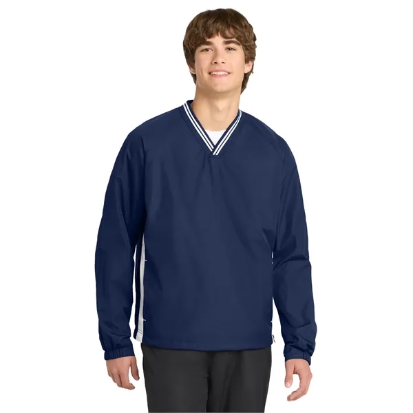 Sport-Tek Tipped V-Neck Raglan Wind Shirt.... from ASI 84863 SanMar