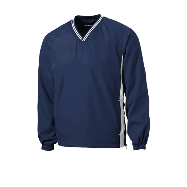 Sport-Tek Tipped V-Neck Raglan Wind Shirt.... from ASI 84863 SanMar
