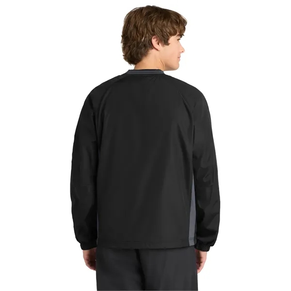 Sport-Tek Tipped V-Neck Raglan Wind Shirt.... from ASI 84863 SanMar