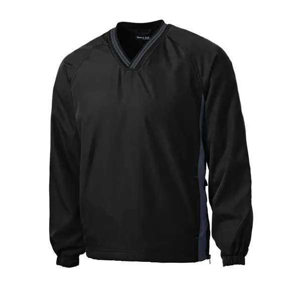 Sport-Tek Tipped V-Neck Raglan Wind Shirt.... from ASI 84863 SanMar