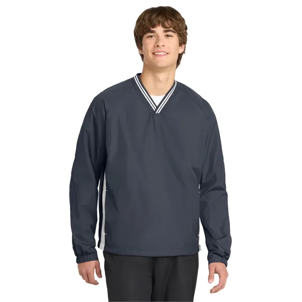 Sport-Tek Tipped V-Neck Raglan Wind Shirt.... from ASI 84863 SanMar