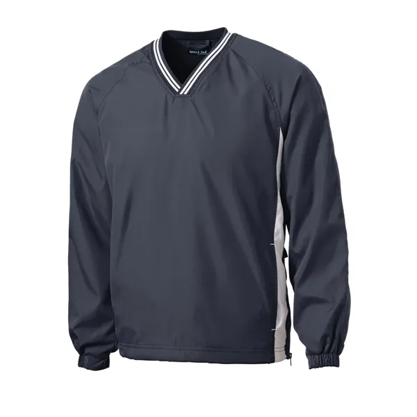 Sport-Tek Tipped V-Neck Raglan Wind Shirt.... from ASI 84863 SanMar