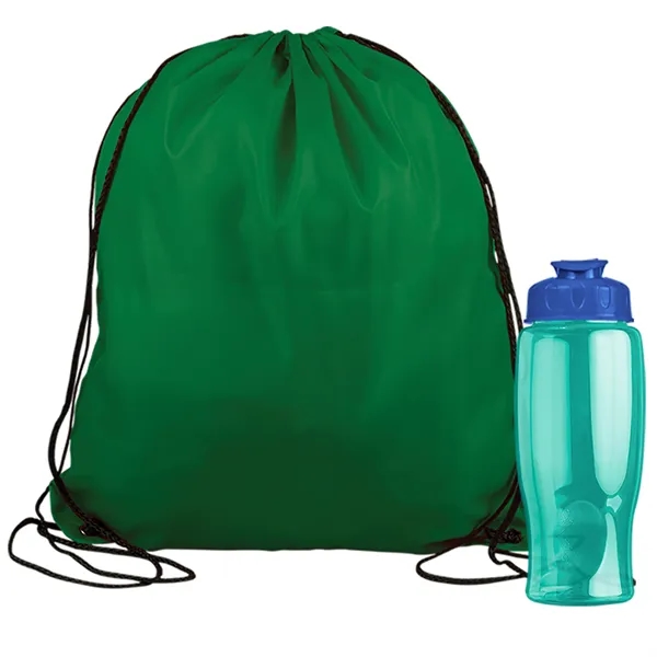 Drawstring backpack in a bottle combo kit.... from ASI 40480 Koozie Group