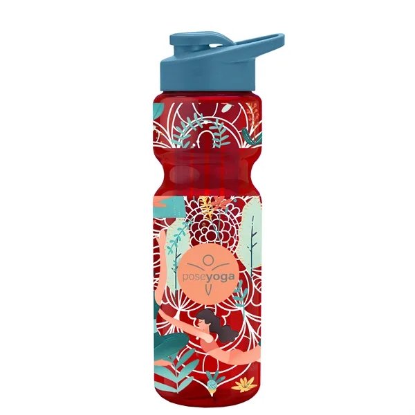 Champion 28 Oz. Transparent Bottle - Drink Thru Lid and Large... from ASI 40480 Koozie Group