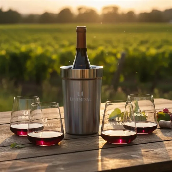 The Milano Wine Cooler & Wine Set combines sleek sophistication with... from ASI 84592 St Regis Group