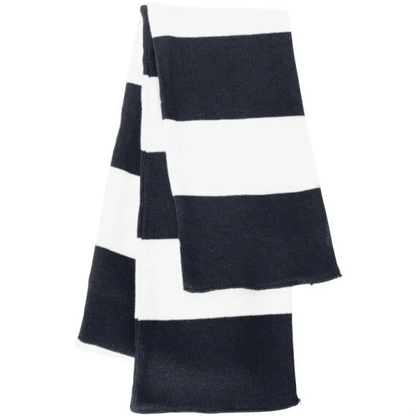 SPORTSMAN RUGBY-STRIPED KNIT SCARF... from ASI 30208 A P Specialties / AP Specialties