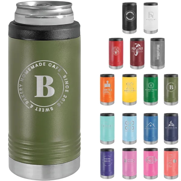 Polar Camel insulated stainless steel beverage sleeve for skinny-style 12 ounce... from ASI 74601 Calico