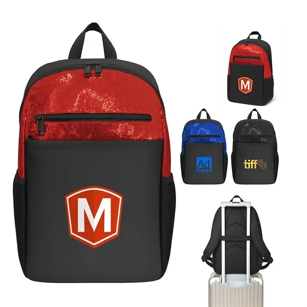 Glitter Backpack with built-in luggage passthrough... from ASI 31517 Admart Products / Admart Line