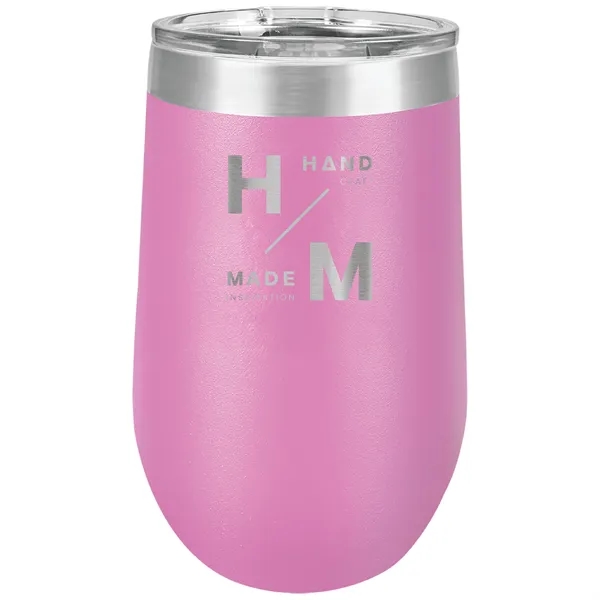 16 oz. colored stainless steel wine glass with stemless, double vacuum... from ASI 74601 Calico