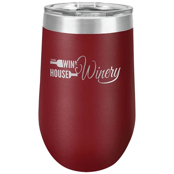 16 oz. colored stainless steel wine glass with stemless, double vacuum... from ASI 74601 Calico