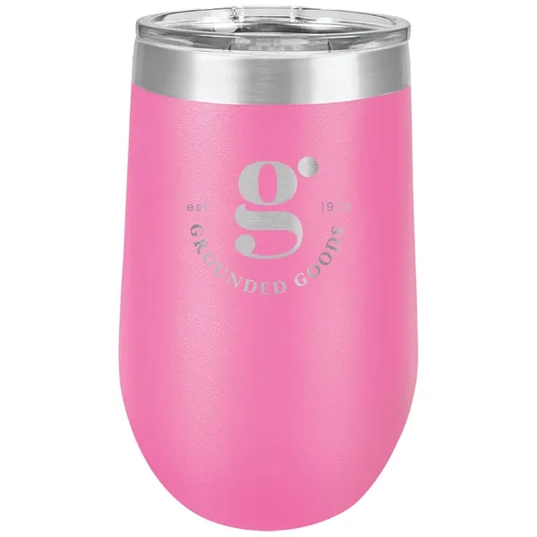 16 oz. colored stainless steel wine glass with stemless, double vacuum... from ASI 74601 Calico