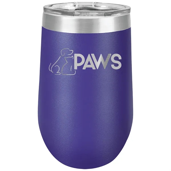 16 oz. colored stainless steel wine glass with stemless, double vacuum... from ASI 74601 Calico