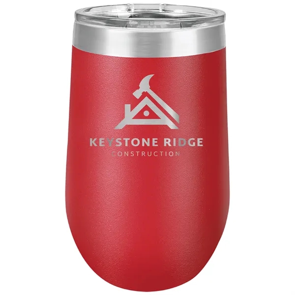 16 oz. colored stainless steel wine glass with stemless, double vacuum... from ASI 74601 Calico