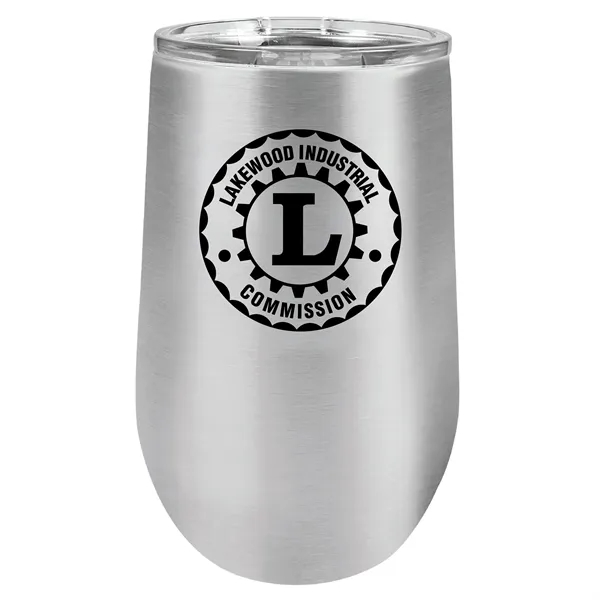 16 oz. colored stainless steel wine glass with stemless, double vacuum... from ASI 74601 Calico