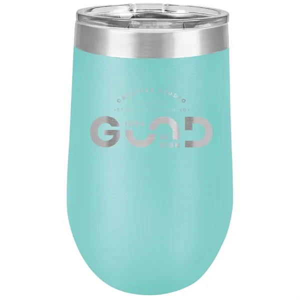 16 oz. colored stainless steel wine glass with stemless, double vacuum... from ASI 74601 Calico