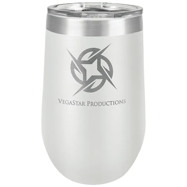 16 oz. colored stainless steel wine glass with stemless, double vacuum... from ASI 74601 Calico