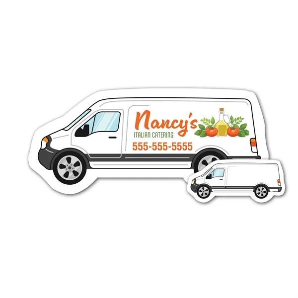 3.75" x 1.625" van shaped magnet with four color process customization.... from ASI 89910 Stouse, LLC