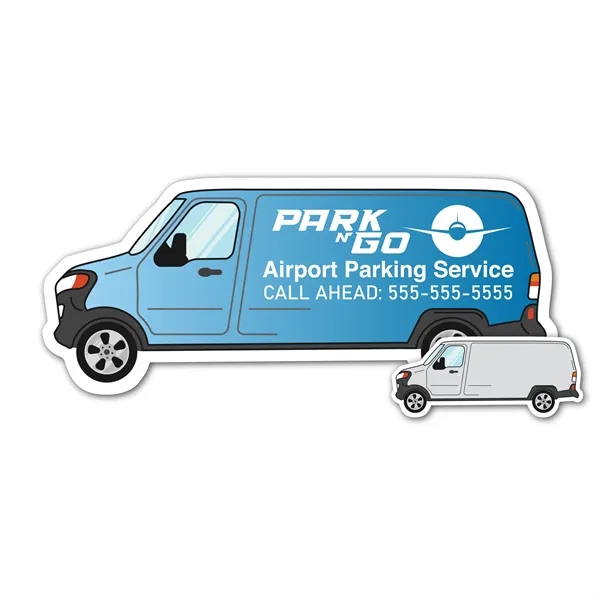 4" x 1.686" van shaped magnet with four color process imprinting.... from ASI 89910 Stouse, LLC
