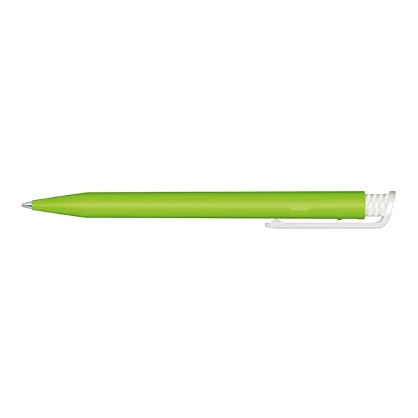 Plunger action ballpoint pen with matte barrel, pocket clip; made of... from ASI 68507 The Magnet Group / Castelli