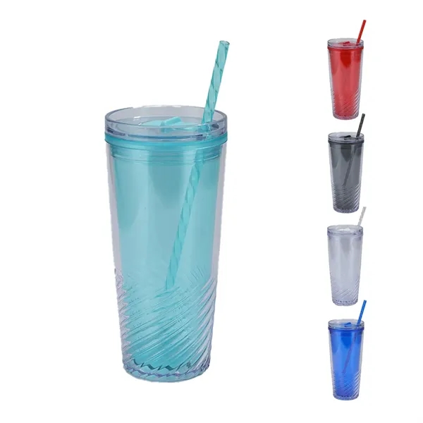 20 oz Recycled Acrylic Straw Tumbler... from ASI 36730 Ariel Premium Supply Inc
