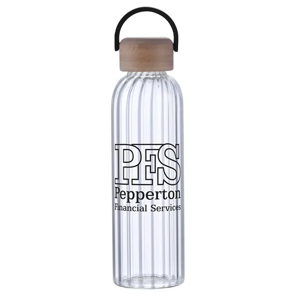 21 oz Glass Bottle w/ Bamboo Lid... from ASI 36730 Ariel Premium Supply Inc