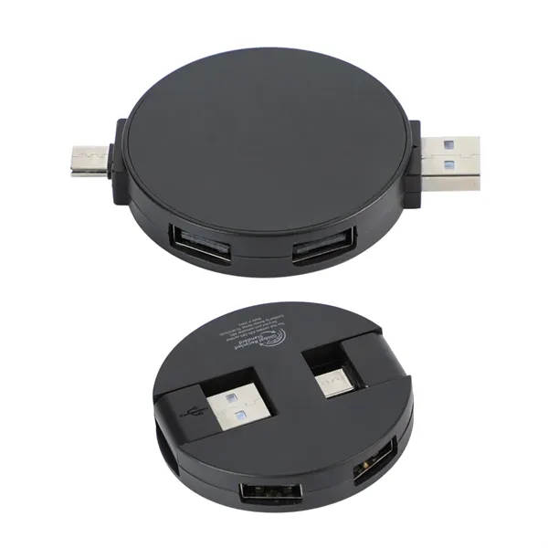 4-Port USB-C & USB-A Hub with Recycled ABS Case... from ASI 36730 Ariel Premium Supply Inc