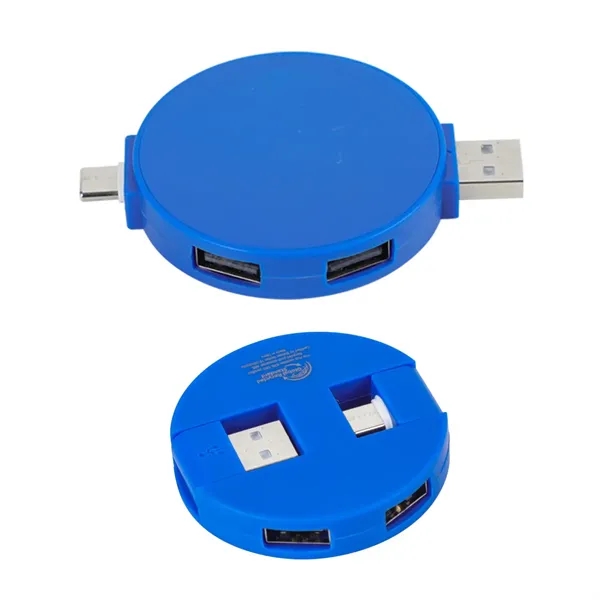 4-Port USB-C & USB-A Hub with Recycled ABS Case... from ASI 36730 Ariel Premium Supply Inc