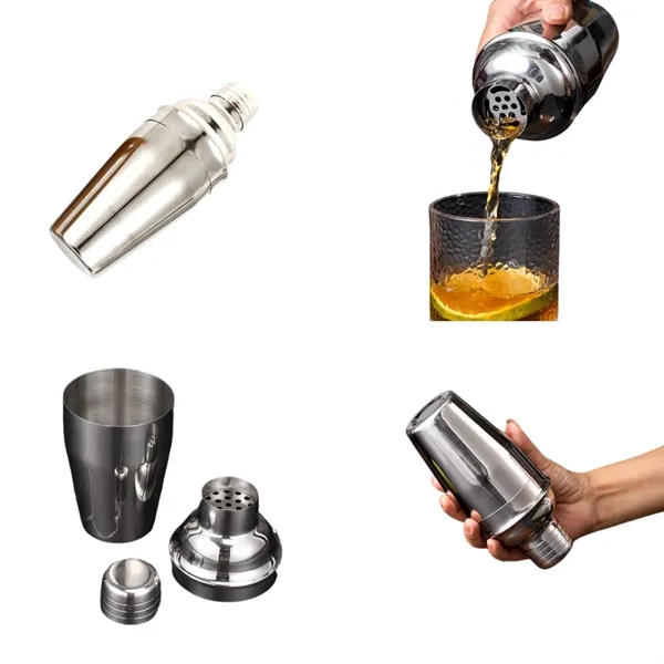 Single wall stainless steel cocktail shaker plus laser engraving on 1... from ASI 37218 Athena Promo (tm)