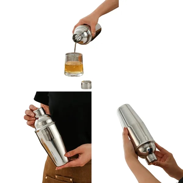 Single wall stainless steel cocktail shaker plus laser engraving on 1... from ASI 37218 Athena Promo (tm)